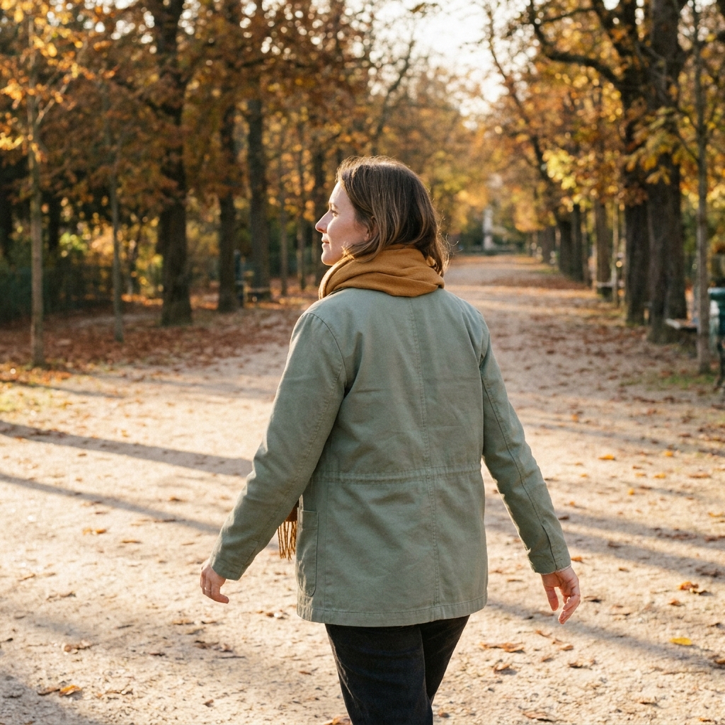 A morning walk in soft autumn light